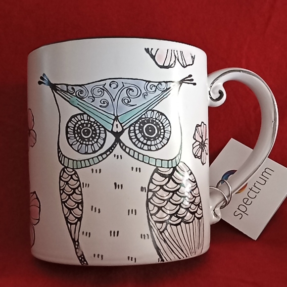 SPECTRUM DESIGNZ Other - Owl Coffee/Tea 21oz Mug. Turquoise. "Life is a HOOT!". SPECTRUM DESIGNZ-2017.